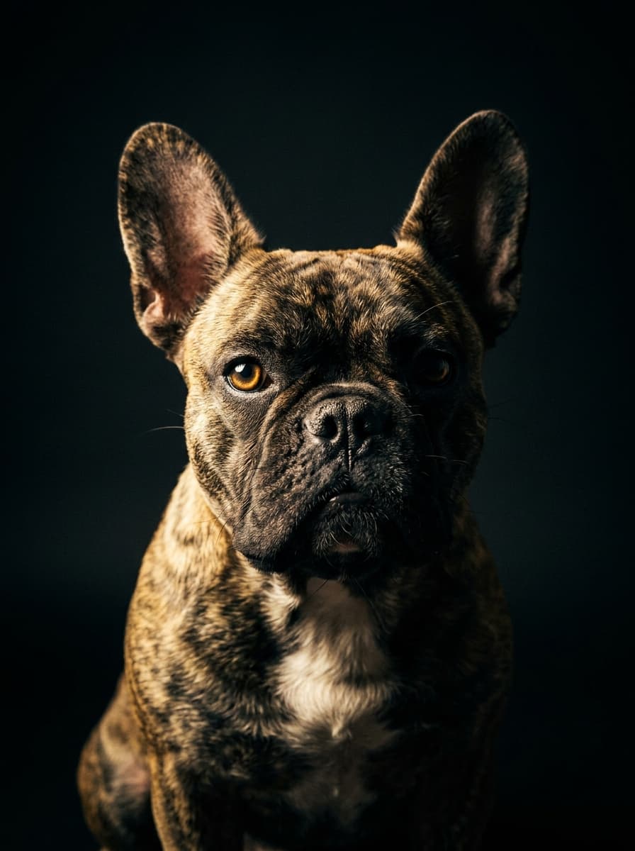 Cineastisches Studio-Tierportrait „Pino" — Französische Bulldogge